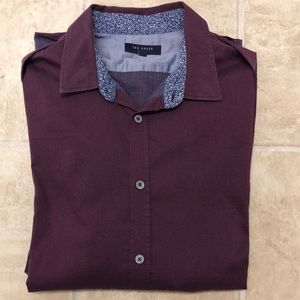 Ted Baker purple and blue button down